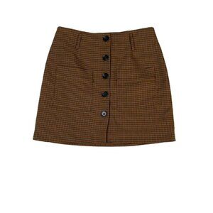 The Korner Woman’s‎ Plaid Button Up Lined Skirt w/ Pockets SZ 4
